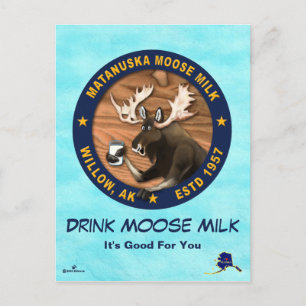 Cartão Postal De Festividades Matanuska Moose Milk