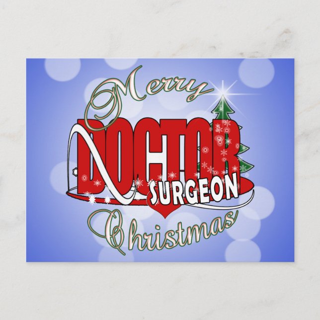 CARTÃO POSTAL DE FESTIVIDADES MÉDICO DO CIRURGIÃO DE NATAL (Frente)