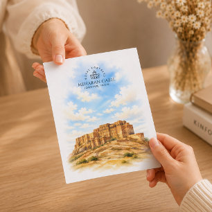 Cartão Postal De Festividades Meharan Garh Jodhpur Arquitetura Paisagem