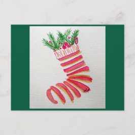 Cartão Postal De Festividades Meia de Natal 