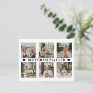 Cartão Postal De Festividades Melhor Avó de Todos os Tempos Colagem de Fotos – P