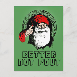 Cartão Postal De Festividades Melhor Não Pout Papai Noel