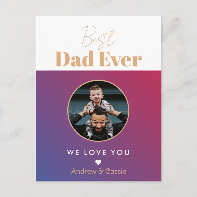 Cartão Postal De Festividades Melhor pai de sempre (Frente)