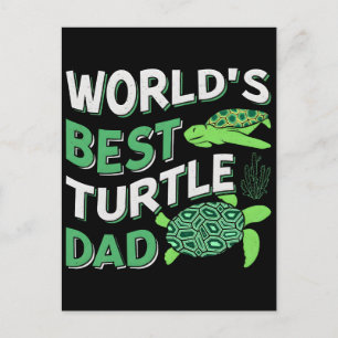 Cartão Postal De Festividades Melhor pai de tartaruga do mundo camiseta sublimaç