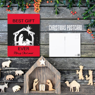 Cartão Postal De Festividades Melhor Presente de Sempre Natal Tarjeta de Natal
