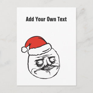 Cartão Postal De Festividades Memes de Natal Eu Gosto texto Personalizado EDITÁV
