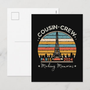 Cartão Postal De Festividades Memórias do Fazer de Paris, França, 2024