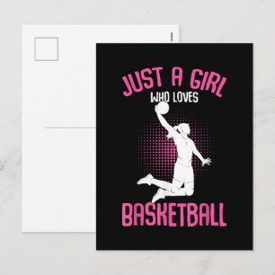 Cartão Postal De Festividades Menina de Basquetebol Mulheres