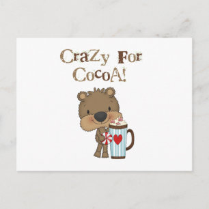 Cartão Postal De Festividades Menino Urso Louco Pelo Feriado do Cacau