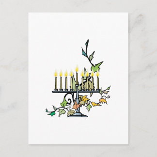 Cartão Postal De Festividades Menorah & hera