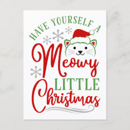 Cartão Postal De Festividades Meowy Little Christmas
