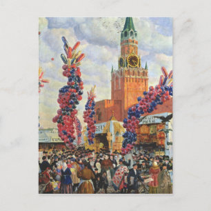 Cartão Postal De Festividades Mercado da páscoa na Moscovo Kremlin, 1917
