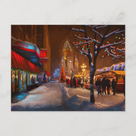 Cartão Postal De Festividades Mercado do Natal de Timisoara