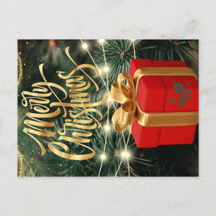 CARTÃO POSTAL DE FESTIVIDADES MERRY CHRISTMAS