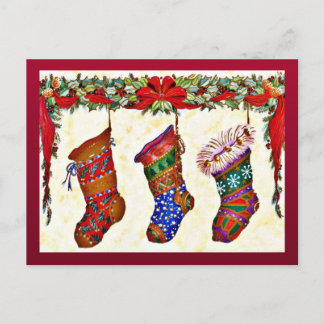 Cartão Postal De Festividades Merry Christmas