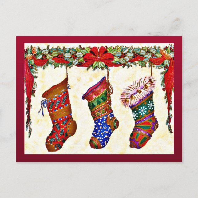 Cartão Postal De Festividades Merry Christmas (Frente)