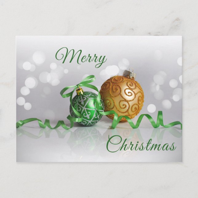 Cartão Postal De Festividades Merry Christmas (Frente)