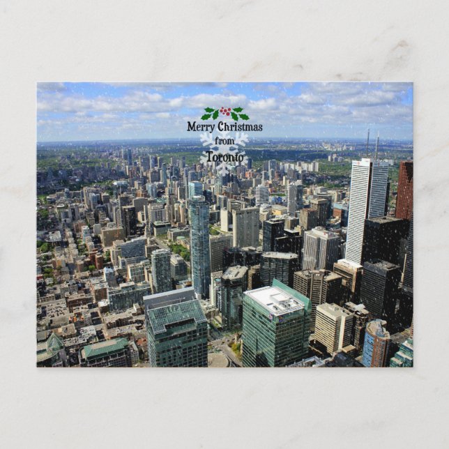 Cartão Postal De Festividades Merry Christmas from Toronto (Frente)