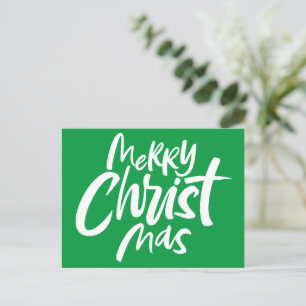 Cartão Postal De Festividades Merry CHRISTmas ilumina a religião religiosa