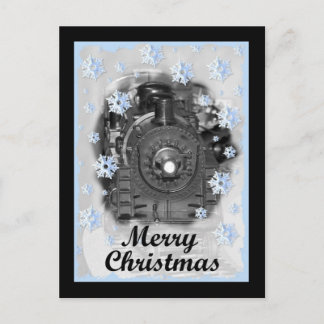 Cartão Postal De Festividades Merry Christmas Model Train