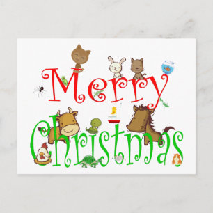 CARTÃO POSTAL DE FESTIVIDADES MERRY CHRISTMAS PETS