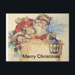 Cartão Postal De Festividades Merry Christmas Vintage Custimizable From Santa<br><div class="desc">Merry Christmas Classic Customizable Vintage Post Card From Santa Claus</div>