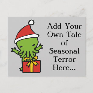 Cartão Postal De Festividades Merry Cthulmas
