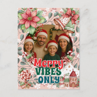 Cartão Postal De Festividades Merry Vibes Only – Funny Christmas Card 