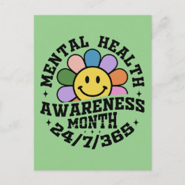 Cartão Postal De Festividades Mês de Consciência da Saúde Mental