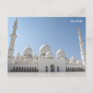 Cartão Postal De Festividades Mesquita Grande de Abu Dhabi Emirados Árabes Unido