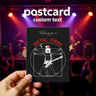 Cartão Postal De Festividades Metal X-mas - violão vitruviano
