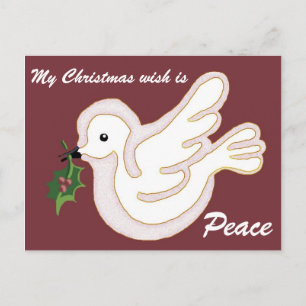 Cartão Postal De Festividades Meu desejo de Natal é Paz