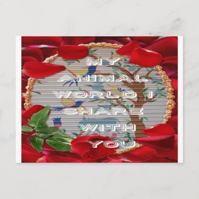 Cartão Postal De Festividades Meus animais namorados mundial.png (Frente)