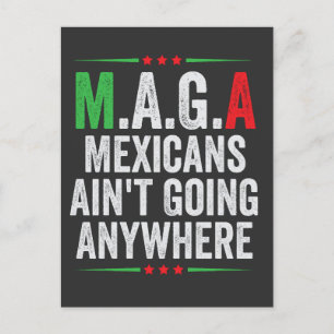 Cartão Postal De Festividades Mexicanos não vão a lugar nenhum americano