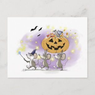Cartão Postal De Festividades Mic, Mac & Moe's Happy Halloween