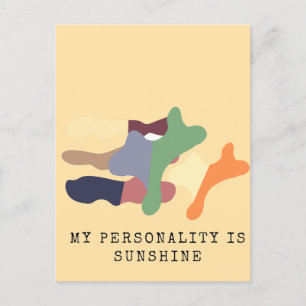 Cartão Postal De Festividades Minha Personalidade é Luz do Sol