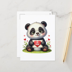 Cartão Postal De Festividades Minho de urso panda bonito