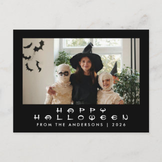 Cartão Postal De Festividades Minimalista Moderno Assustador Feliz Dia das Bruxa