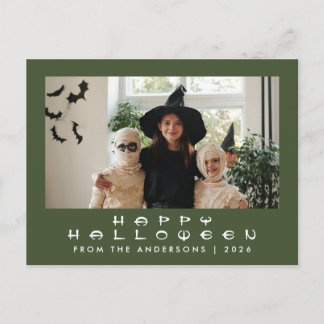 Cartão Postal De Festividades Minimalista Moderno Assustador Feliz Dia das Bruxa