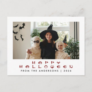 Cartão Postal De Festividades Minimalista Moderno Assustador Feliz Dia das Bruxa