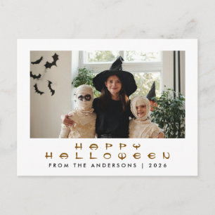 Cartão Postal De Festividades Minimalista Moderno Assustador Feliz Dia das Bruxa