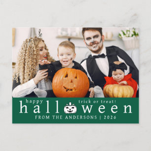 Cartão Postal De Festividades Mínimalista Moderno Spooky Feliz Halloween 1 Foto