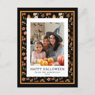 Cartão Postal De Festividades Mínimalista Spooky Happy Halloween 1 Foto