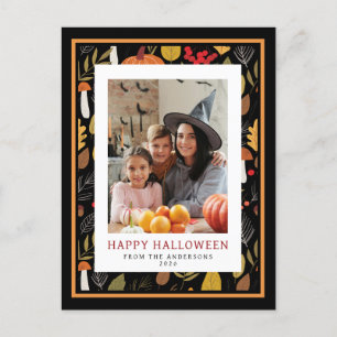 Cartão Postal De Festividades Mínimalista Spooky Happy Halloween 1 Foto