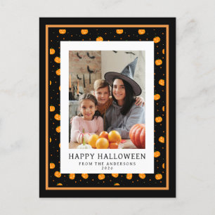 Cartão Postal De Festividades Mínimalista Spooky Happy Halloween 1 Foto