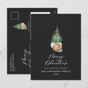 Cartão Postal De Festividades Minúscula coloração aquática moderna, meritória ár
