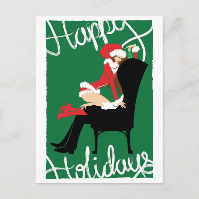 Cartão Postal De Festividades Mistletoe postcard (Frente)