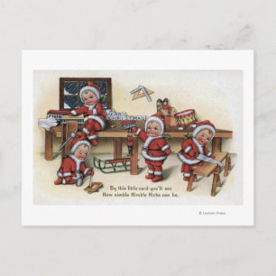 Cartão Postal De Festividades Miúdos de GreetingLittle do Natal
