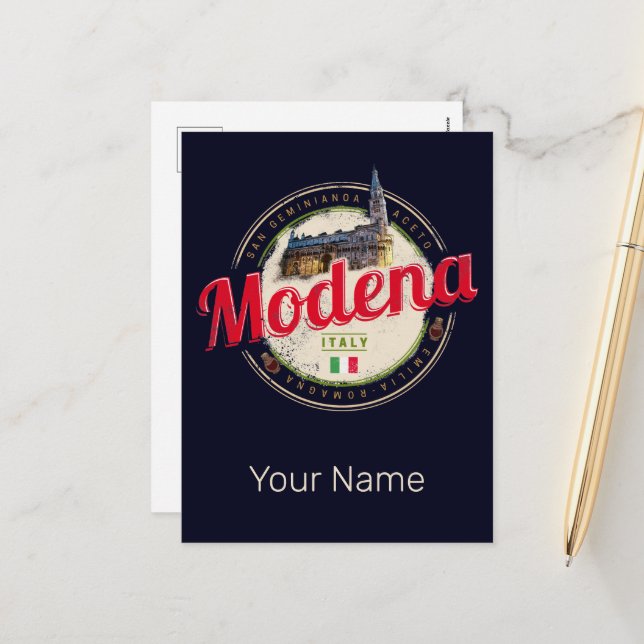 Cartão Postal De Festividades Modena Emilia-Romagna Balsâmico Itália Souvenir (Frente/Verso In Situ)