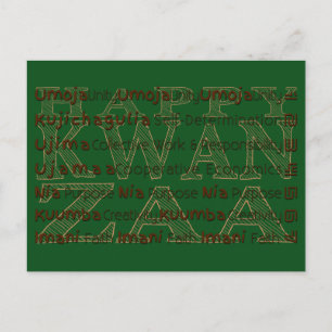 Cartão Postal De Festividades Modern Happy Kwanzaa